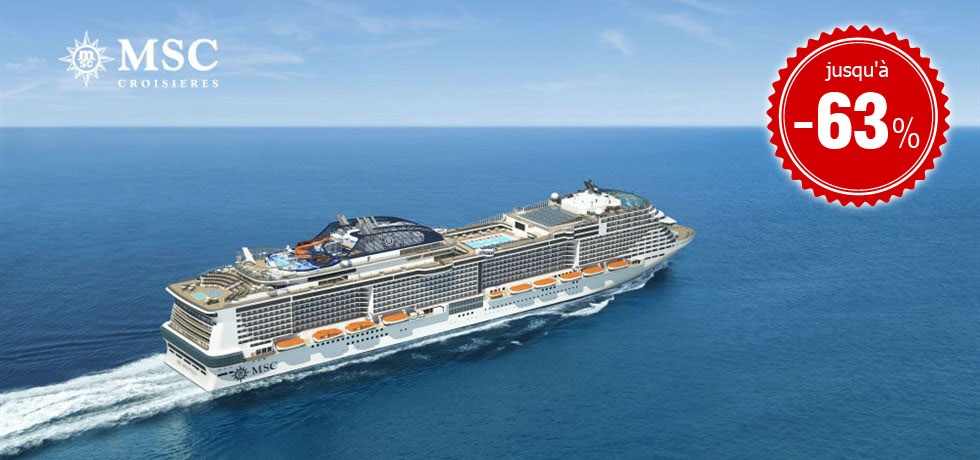 SUPER PRIX  BORD DU TOUT NOUVEAU BATEAU LE MSC MERAVIGLIA 5*