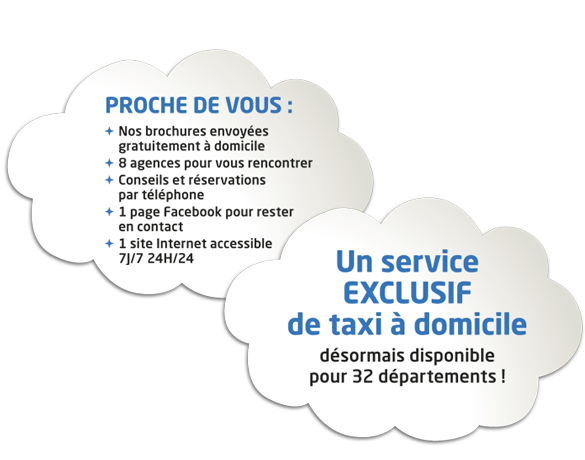 Proche de vous. Un service EXCLUSIF de taxi à domicile